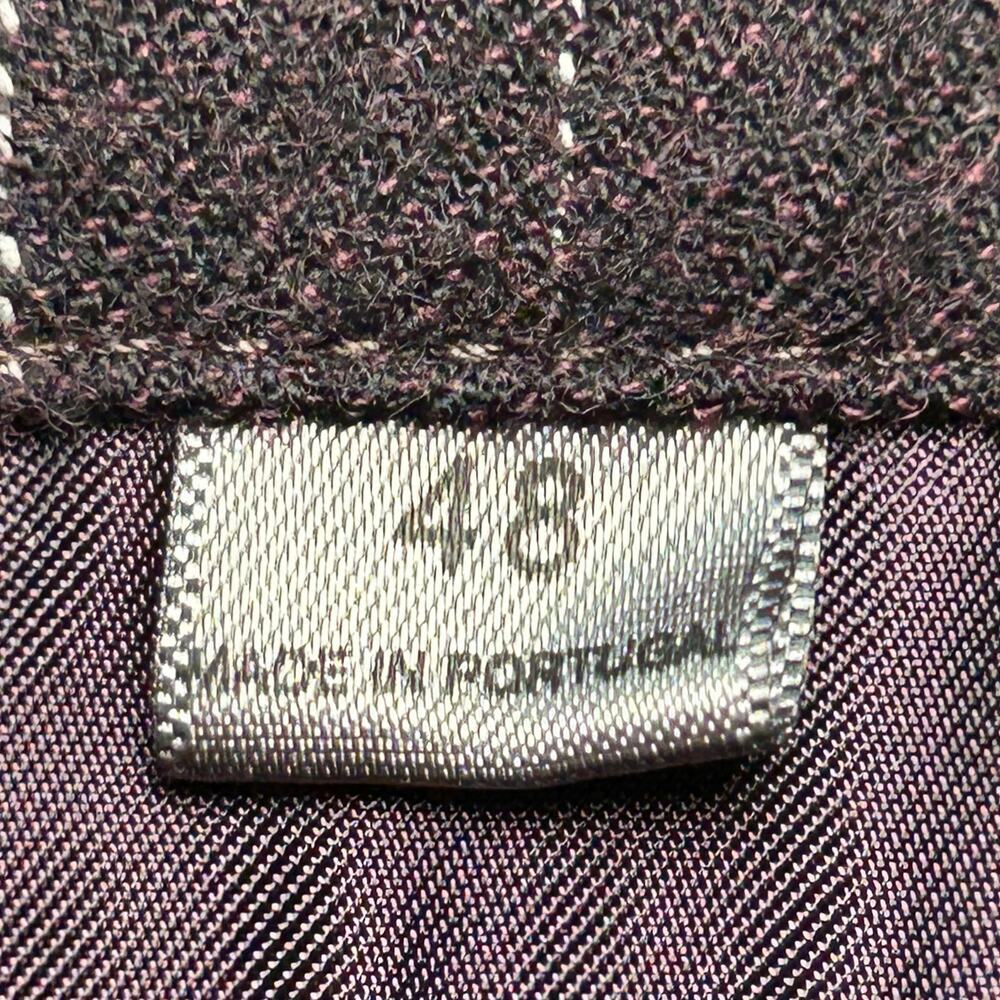 John Varvatos dark plum white striped dress trucker jacket size EU 48 (*US M) - Picture 10 of 14